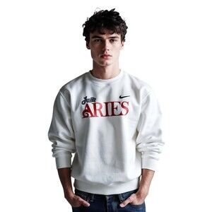 Nike Iowa ARIES Sweatshirt Men's Size M White Embroidered Swoosh Warm Comfy